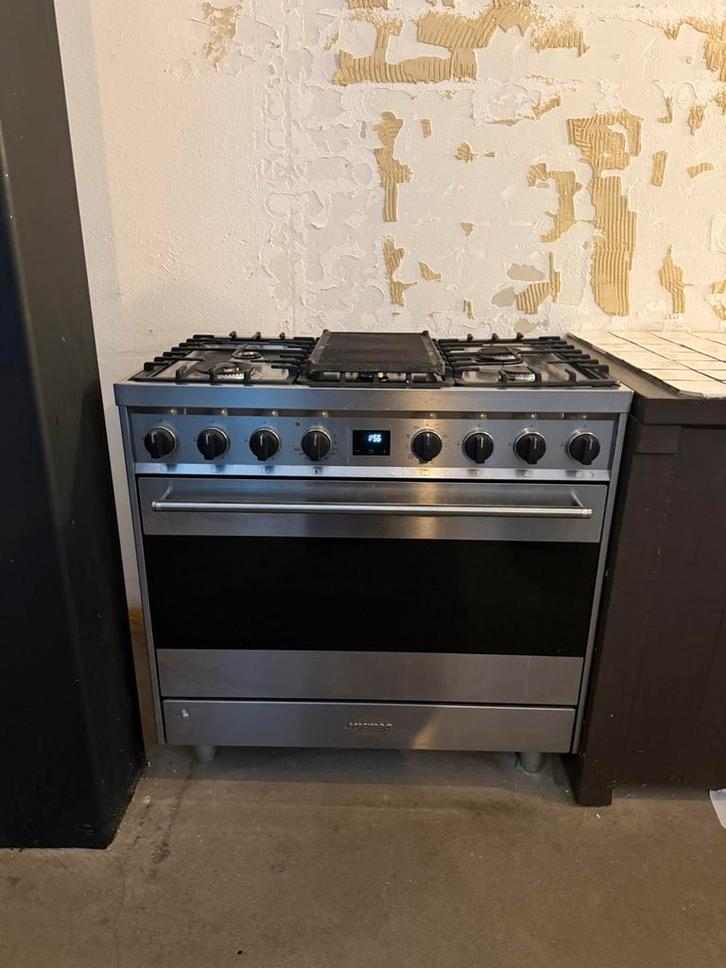SMEG koelkast/fornuis/vaatwasser, Witgoed en Apparatuur, Fornuizen, Gebruikt, Vrijstaand, Gas, 5 kookzones of meer, 85 tot 90 cm