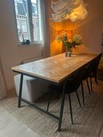 Tafel Teak Hout Visgraat, Huis en Inrichting, Tafels | Eettafels, Ophalen, Teakhout, 200 cm of meer, 50 tot 100 cm
