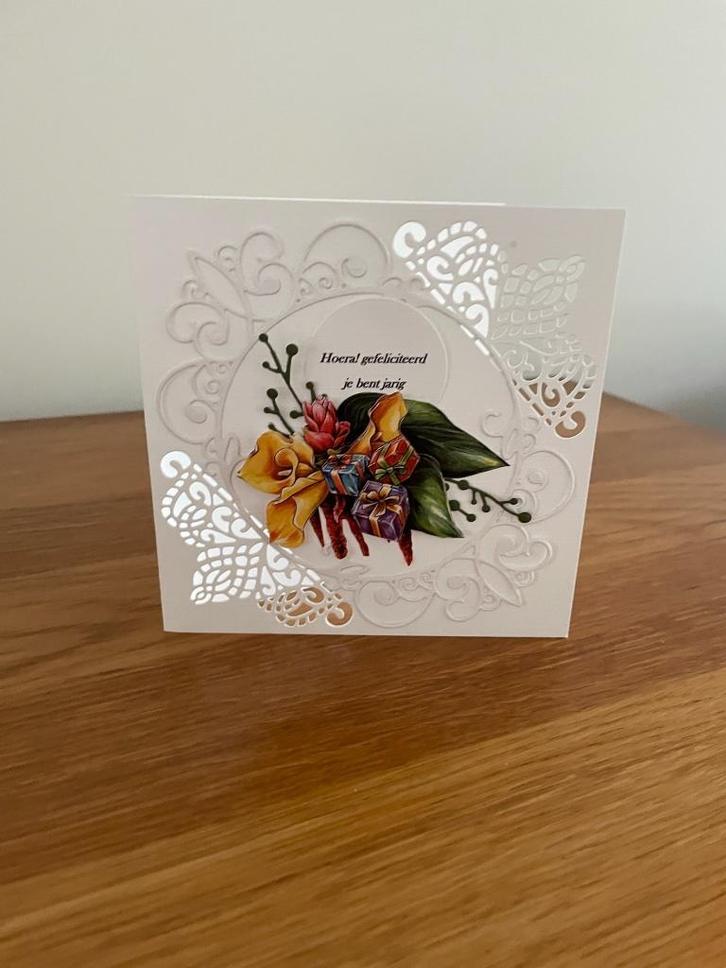Kaartje gefeliciteerd (11), Hobby en Vrije tijd, Kaarten | Zelfgemaakt, Nieuw, Overige thema's, Ophalen of Verzenden