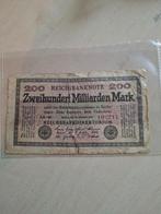 200 Milliarden Mark Reichbanknote 1923, Postzegels en Munten, Ophalen of Verzenden