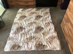 Zelesta 1persoons dekbed met veren print taupe, Huis en Inrichting, Slaapkamer | Beddengoed, Eenpersoons, Wit, Nieuw, Ophalen of Verzenden