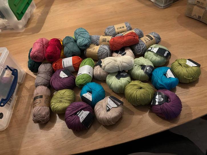 Grote partij 100% gemerceriseerd katoen, Hobby en Vrije tijd, Breien en Haken, Nieuw, Breien of Haken, Wol of Garen, Ophalen