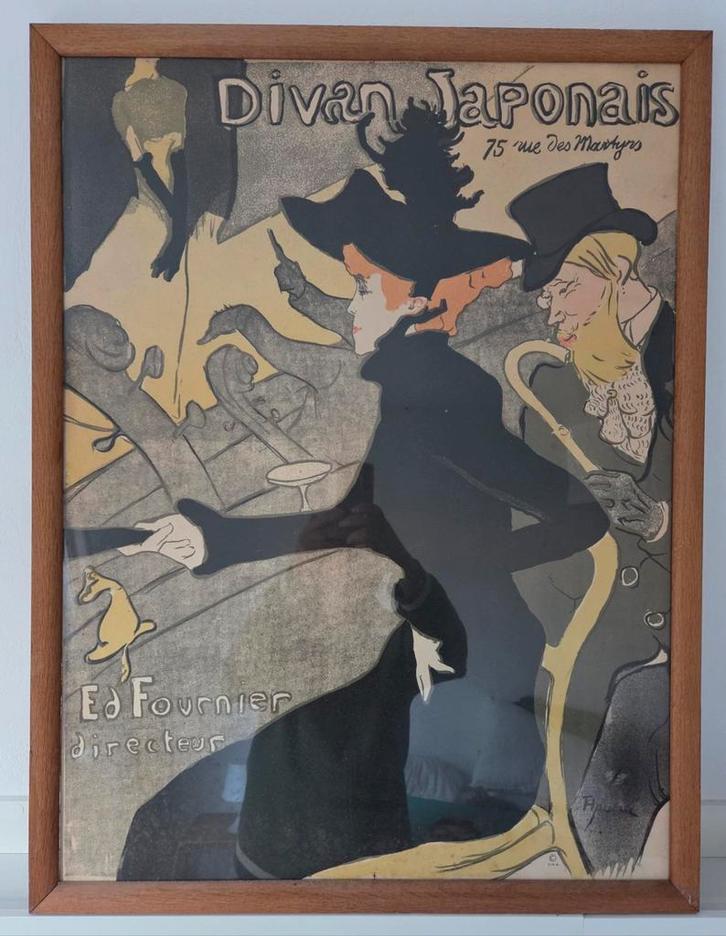 Toulouse Lautrec. Divan Japonais. Affiche. Ca 1950, Antiek en Kunst, Kunst | Litho's en Zeefdrukken, Ophalen of Verzenden