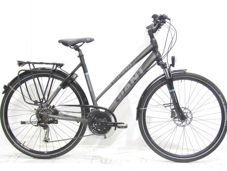 Giant Aspiro zwart dames 55cm 28inch, Fietsen en Brommers, Fietsen | Heren | Herenfietsen, Gebruikt, Giant, 53 tot 57 cm, Versnellingen