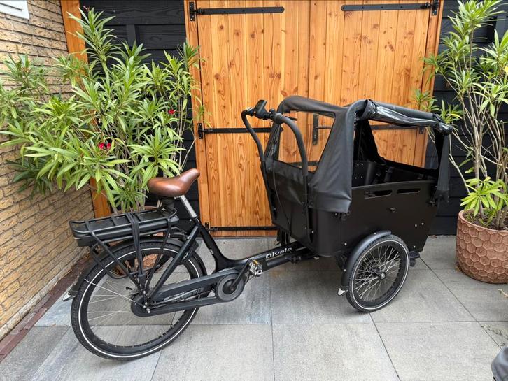 Bakfiets Qivelo Vogue Bafang motor zwart, Fietsen en Brommers, Fietsen | Bakfietsen, Zo goed als nieuw, Overige merken, 4 kinderen of meer