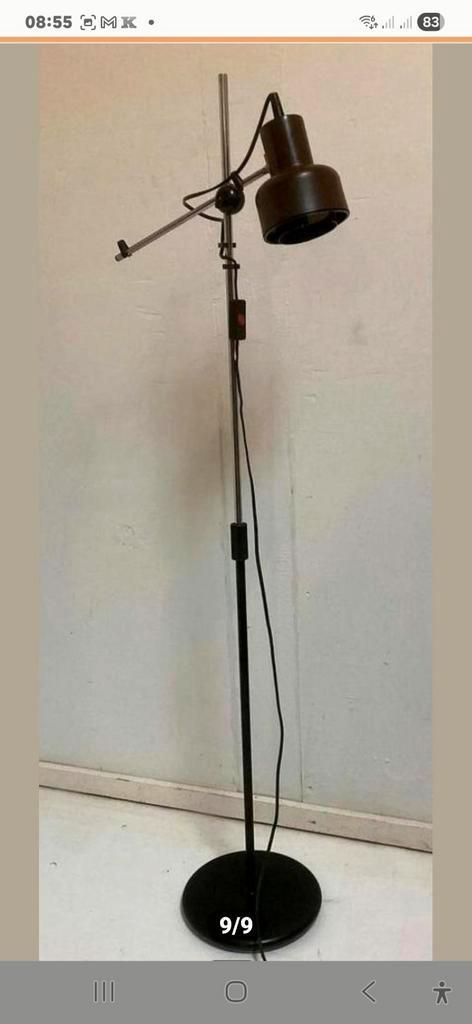 Vintage Vloerlamp - Industrieel Design, Huis en Inrichting, Lampen | Vloerlampen, Gebruikt, 150 tot 200 cm, Metaal, Ophalen