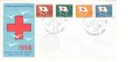 fdc Nederlandse Antillen 1958, 1959+1961, Postzegels en Munten, Postzegels | Eerstedagenveloppen, Ophalen of Verzenden, Onbeschreven