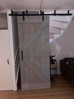 Loftdeur Steigerhout Vintage Grijs – 200x240x100 cm, Doe-het-zelf en Verbouw, Deuren en Horren, Ophalen, Minder dan 80 cm, Binnendeur