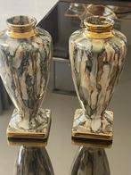 Set van 2 decoratieve vazen (19cm) met marmer effect, Ophalen of Verzenden