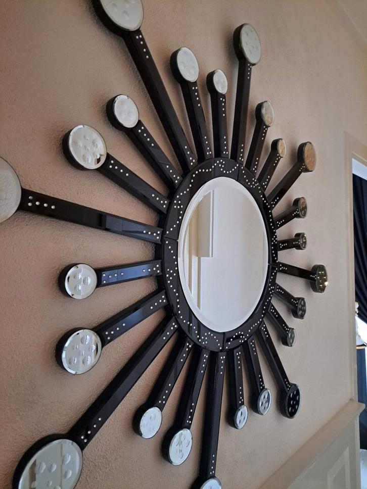 Spiegel, Huis en Inrichting, Woonaccessoires | Spiegels, Zo goed als nieuw, Minder dan 50 cm, Minder dan 100 cm, Rond, Ophalen