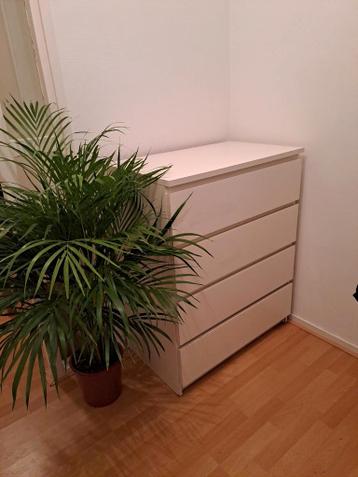 Witte Malm (Ikea) ladekast met 4 lades - afbeelding 1
