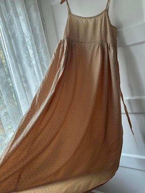 Zomers zand beige maxi lange polkadot stippen jurk Benneton, Kleding | Dames, Jurken, Zo goed als nieuw, Maat 36 (S), Beige, Onder de knie