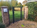 25 meter dubbelstaafmat met poort - 200cm hoog – B-keus, Met poort, Nieuw, Dubbelstaafmat hekwerk, Ophalen of Verzenden