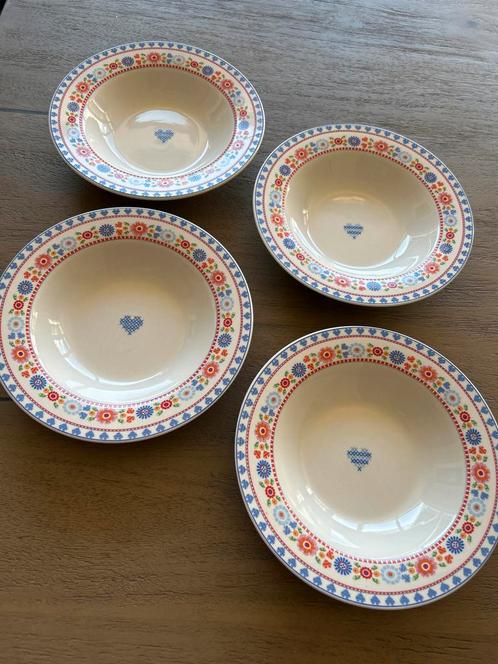 Kakelbont Yvon Jaspers Soepborden - 4 stuks, Huis en Inrichting, Keuken | Servies, Zo goed als nieuw, Bord(en), Overige stijlen