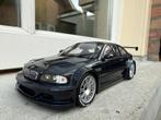 1:18 BMW (E46) M3 GTR Donkerblauw Street 2001 Minichamps, Hobby en Vrije tijd, Modelauto's | 1:18, Minichamps, Auto, Ophalen of Verzenden