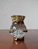 Presse Papier Varken Koper Glas 9 cm, Antiek en Kunst, Ophalen of Verzenden