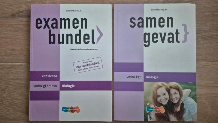 vmbo-gt/mavo examenbundel en samengevat Biologie 2023/2024, Boeken, Schoolboeken, Zo goed als nieuw, Biologie, VMBO, Ophalen of Verzenden