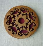 Houten decoratieve onderzetter rond, Ophalen of Verzenden, Zo goed als nieuw, Pot of Pan