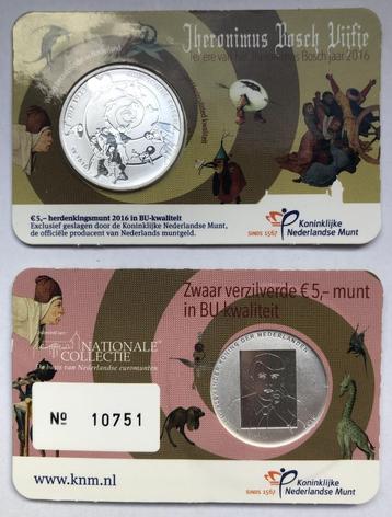 2016 COINCARD 5 EURO JHERONIMUS BOSCH VIJFJE *BU* beschikbaar voor biedingen
