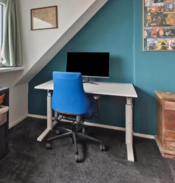 Verstelbaar bureau wit