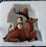 Schattig Dierenbeeld - Hert met Bosdieren, Diversen, Kerst, Ophalen of Verzenden, Zo goed als nieuw