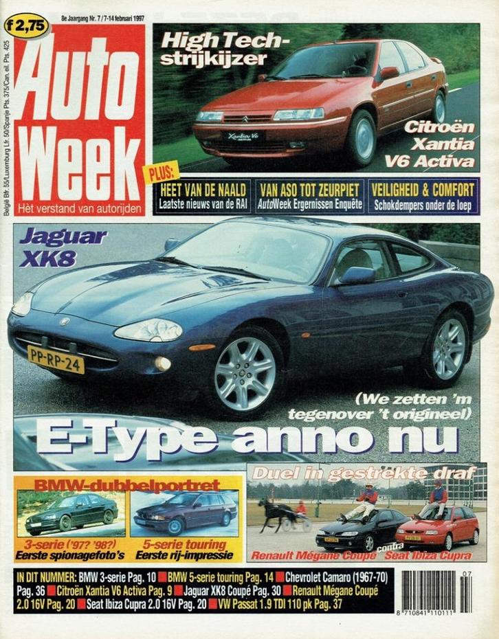 Autoweek 1997 nr. 7 (o.a. Jaguar E-Type V12 & XK8 Coupé), Boeken, Auto's | Folders en Tijdschriften, Gelezen, Algemeen, Verzenden