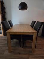 Eiken eettafel, Huis en Inrichting, Tafels | Eettafels, Gebruikt, 100 tot 150 cm, Rechthoekig, 50 tot 100 cm