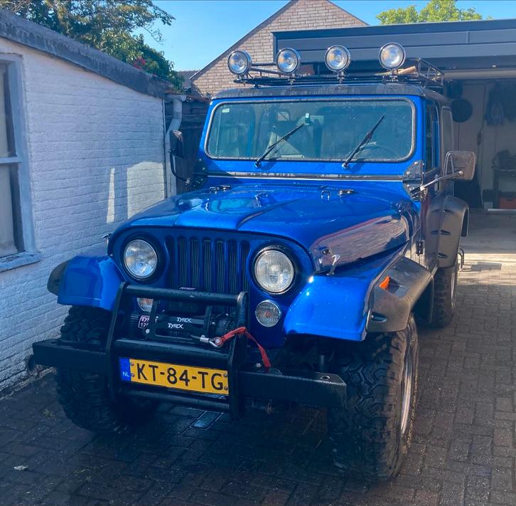 Jeep CJ 5.0 AUT 4WD 1979  blauw, Auto's, Jeep, Particulier, CJ, Benzine, SUV of Terreinwagen, Automaat, Origineel Nederlands, Zwart