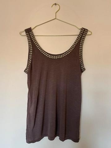 Aubergine S singlet studs H&M donkerpaars mouwloze top egf beschikbaar voor biedingen