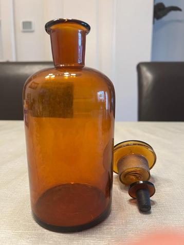 Apothekersfles + 2 kurken die niet passen (Pot, Vintage)