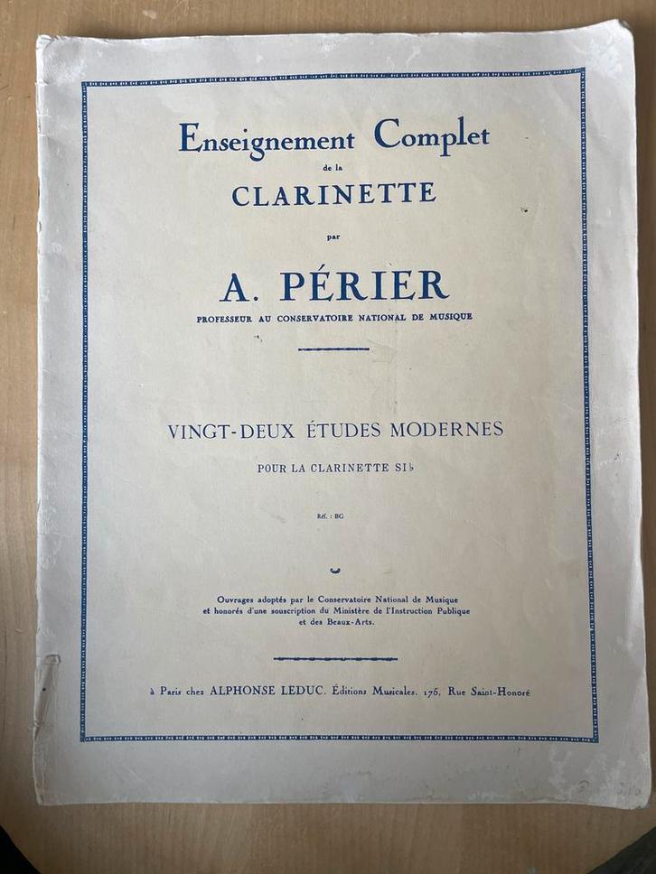 Klarinet Studieboek - A. Périer, Muziek en Instrumenten, Bladmuziek, Gebruikt, Les of Cursus, Klassiek, Klarinet, Ophalen of Verzenden
