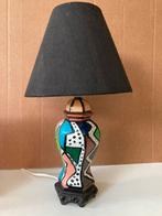 Unieke handpainted lamp met kap., Huis en Inrichting, Ophalen of Verzenden, Zo goed als nieuw, Minder dan 50 cm