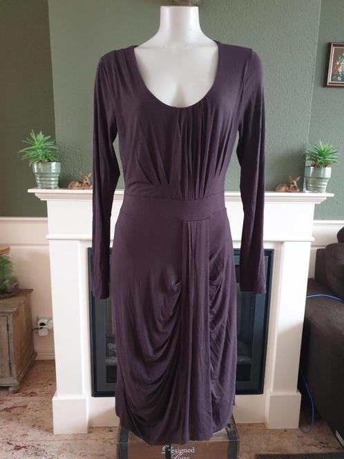 Sandwich bruine jurk jurkje plooi M 38 / 40 Gratis Verzenden, Kleding | Dames, Jurken, Zo goed als nieuw, Maat 38/40 (M), Bruin