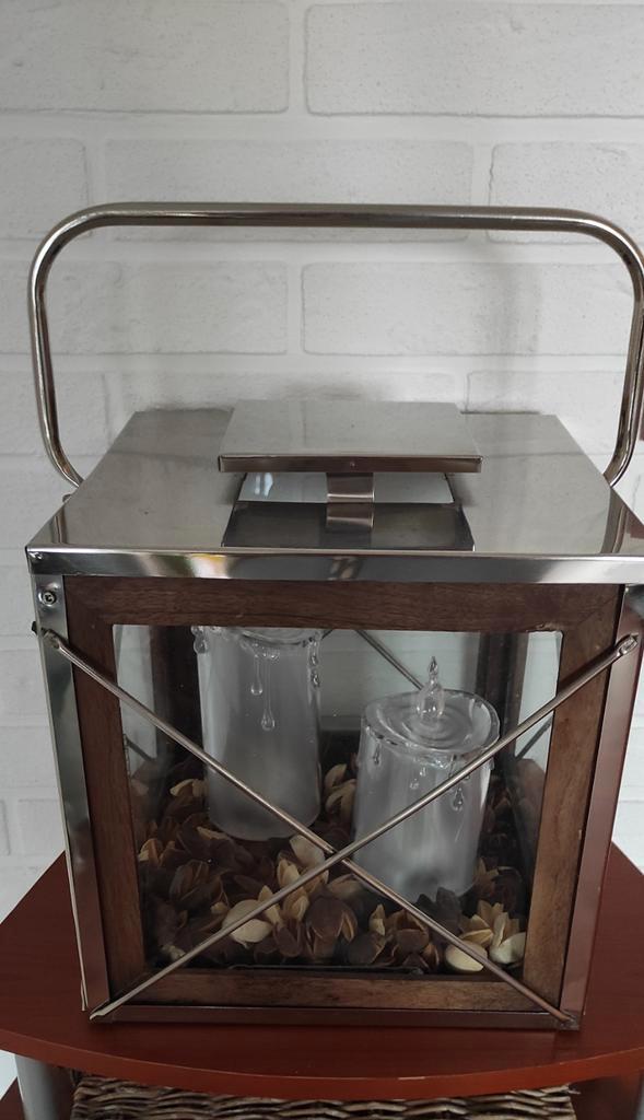 Riviera Maison Windlicht - Sfeervolle Lantaarn 26x26x26 cm, Huis en Inrichting, Woonaccessoires | Kandelaars en Kaarsen, Zo goed als nieuw