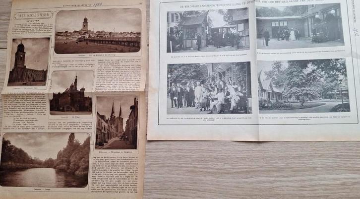 Deventer, Bathmen, Diepenveen, Schalkhaar (Ov) - knipsels., Verzamelen, Ansichtkaarten | Nederland, Overijssel, 1920 tot 1940