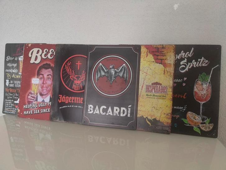 Metalen Borden voor Man Cave - Bar Thema, Verzamelen, Merken en Reclamevoorwerpen, Gebruikt, Reclamebord, Ophalen of Verzenden