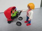 moeder met tweeling  in kinderwagen, Ophalen of Verzenden, Zo goed als nieuw, Complete set