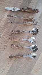 Vintage Set met Houten Handvatten, Antiek en Kunst, Ophalen of Verzenden