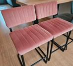 By Boo barstoelen velvet 4 stuks zgan, Huis en Inrichting, Barkrukken, Met voetsteun, 60 tot 90 cm, Ophalen of Verzenden, Zo goed als nieuw