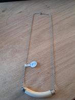 925 zilver kettingkje, met hangertje van been?, Ophalen of Verzenden, Zilver, Zilver