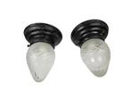 Gispen - Giso Gispen - 2 x plafonniere - geslepen glas - 60s, Huis en Inrichting, Lampen | Plafondlampen, Gebruikt, Art Deco stijl