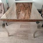 Rofra eettafel met glasplaat, Ophalen, 50 tot 100 cm, Zo goed als nieuw, Vijf personen of meer