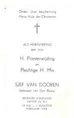Dooren van Sjef Gemert 1954 Salesiaan, Ophalen of Verzenden