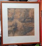 Jits Bakker aquarel Landschap, Ophalen of Verzenden