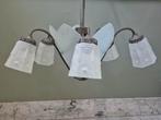 Art Deco Lamp 5-arms - Goede Staat, Huis en Inrichting, Lampen | Kroonluchters, Ophalen of Verzenden, Gebruikt, Glas, Art Deco