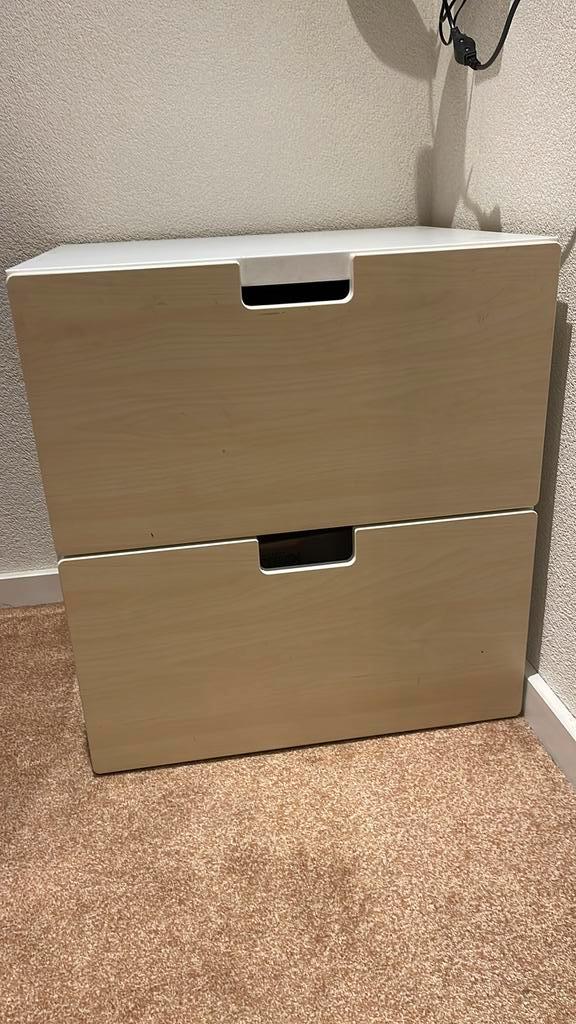Ikea stuva ladekast met 2 lades, Huis en Inrichting, Kasten | Ladekasten, Gebruikt, Minder dan 100 cm, 50 tot 100 cm, 50 tot 75 cm