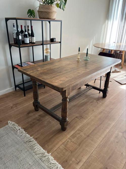 Eikenhouten eettafel vintage retro, Huis en Inrichting, Tafels | Eettafels, Gebruikt, 50 tot 100 cm, 150 tot 200 cm, Vijf personen of meer