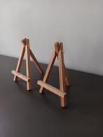 2x houten mini schildersezels / fotohouders, Hobby en Vrije tijd, Schilderen, Ophalen of Verzenden, Gebruikt, Ezel
