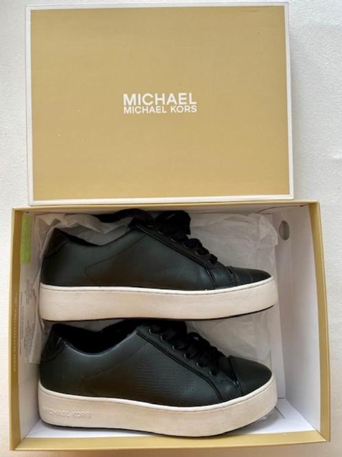 MICHAEL KORS kirby lace up leather sneakers zwart 39 /8.5, Kleding | Dames, Schoenen, Zo goed als nieuw, Sneakers of Gympen, Zwart