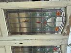 Set glas in lood deuren openslaand jugendstil 203x143cm., Ophalen